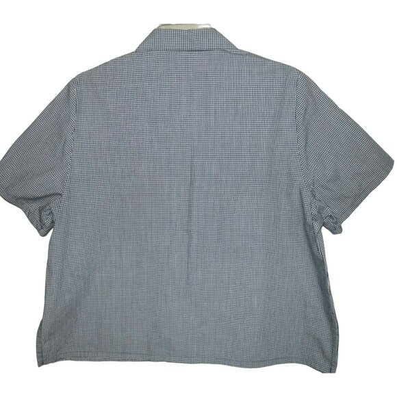 Bon Worth Shirt Size MP Gingham Plaid Button short sleeve top blouse PM m-petite - Picture 7 of 8